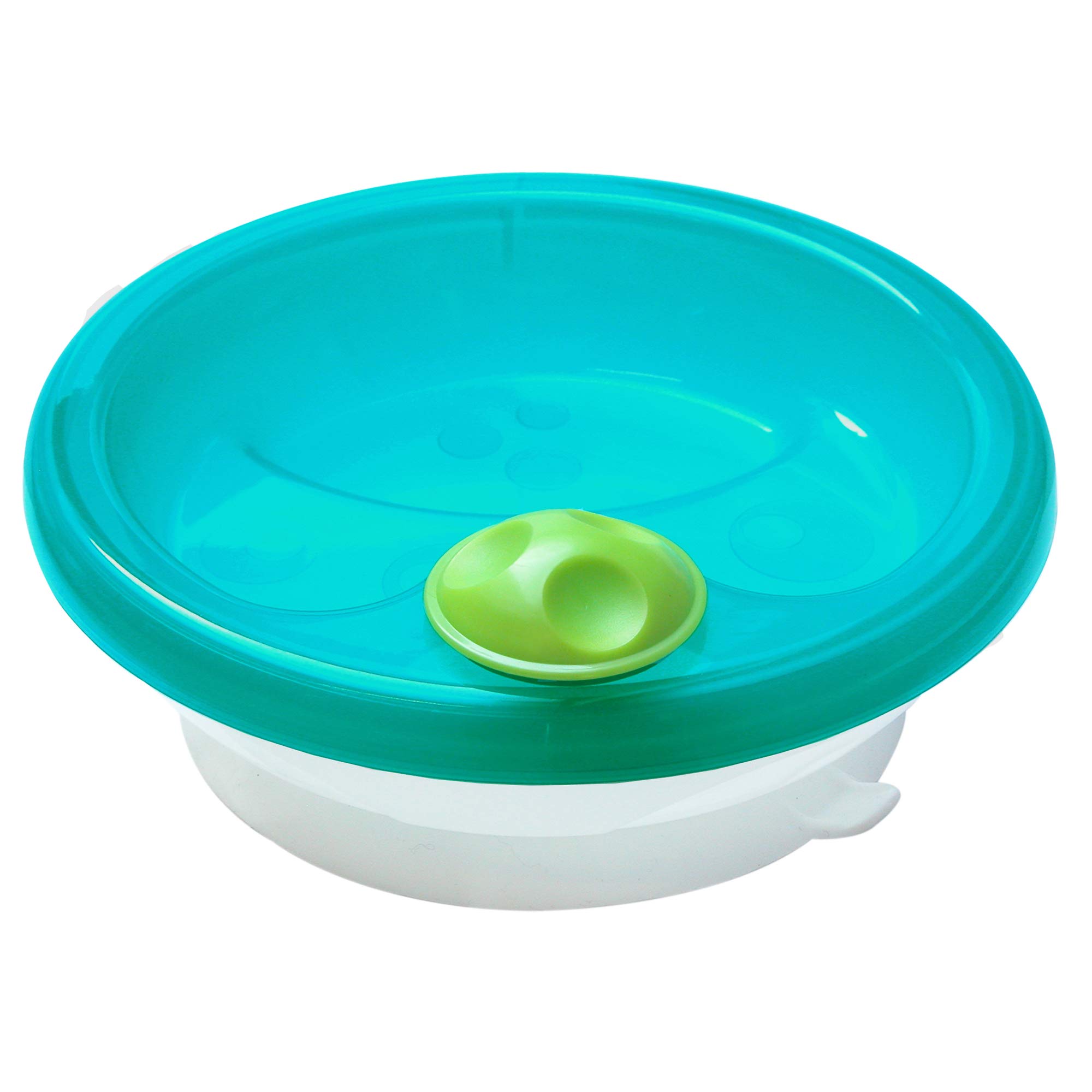 primamma Warming Plate for Babies, Baby Crockery to Keep Meal Warm, Baby Plate with Suction Ring for Non-Slip Stand, from 6+ Months, Petrol, Pack of 1