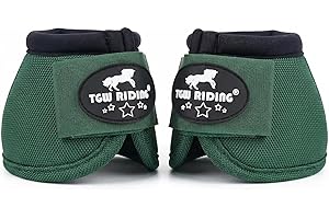 TGW RIDING 2520D Horse Bell Boots No-Turn Horse Bell Boots, Equine Ballistic Hoof Overreach Bell Boot, Pair