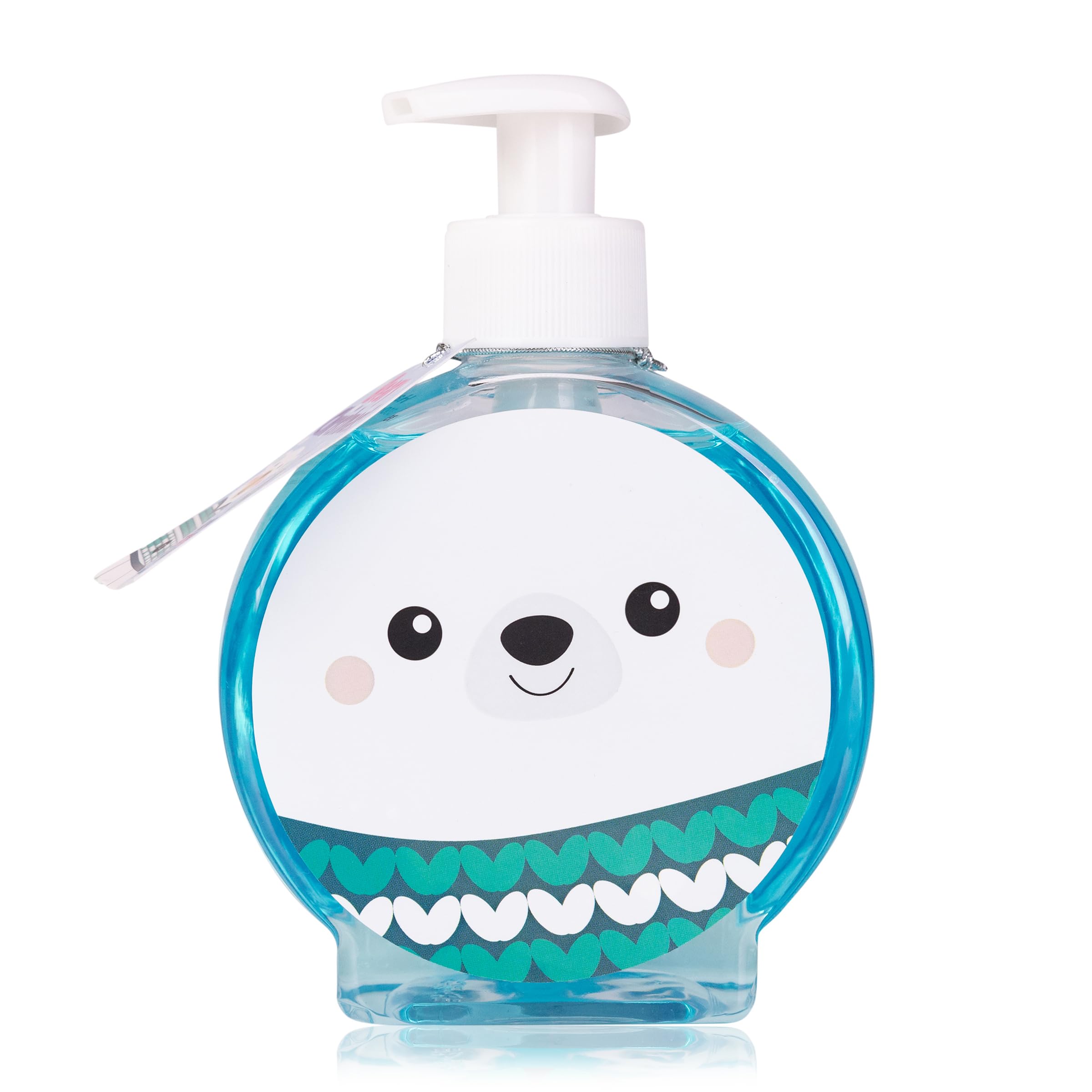 Accentra Bear Christmas Hand Soap in Pump Dispenser, Polar Bear Design, 350 ml Hand Soap in Pump Dispenser, Liquid Soap, Scent: Peppermint Swirl