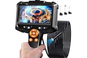 DAXIONGMAO Endoscope Camera with Light, 1080P HD Borescope with 8 Adjustable Lights, 4.3" Endoscope with 16.4 ft Semi-Rigid Snake Camera, IP67 Waterproof Borescopese for Sewer, Cool Gadgets & Tools for Men