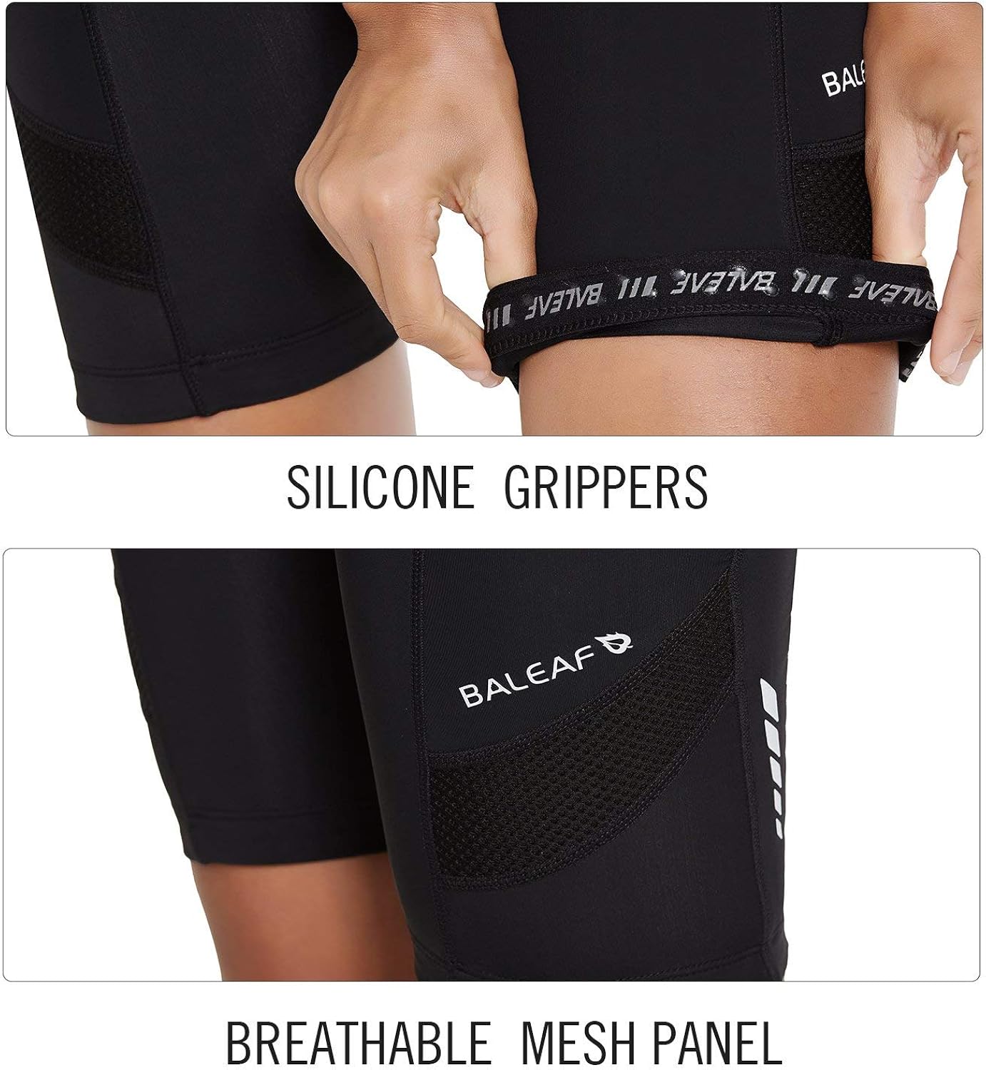 BALEAF Womens Bike Shorts 3D Gel Padded Wide Waistband UPF 50+ for Cycling, Spinning, Road Bike: Clothing