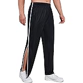 AIFARLD Tear Away Pants for Men Side Zippers Mens Sweatpants with Pockets for Basketball Knee/Leg Post-Surgery