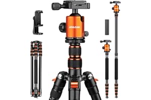 VICTIV 80/85 inches Heavy Duty Tripod for Camera and Phone, 85" Camera Monopod Tripods, DSLR Binoculars Spotting Scope Camcorders Video Tripod Stand, 360 Degree Ball Head, 35 lbs Loads