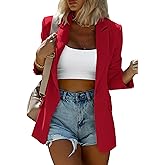 KIRUNDO Womens Blazer 2026 Spring Fall Business Casual Oversized Long Sleeve Button Open Front Suit Jackets Work Clothes