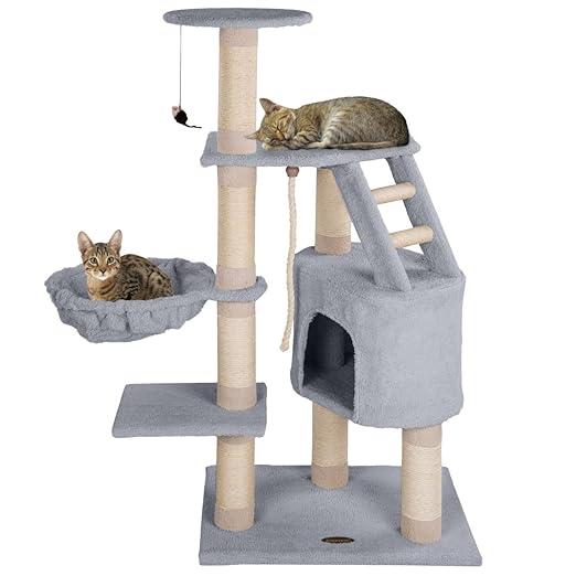 title=Happypet Tiragraffi per Gatti Albero Palestra Graffiatoio Sisal Medio Grande 120