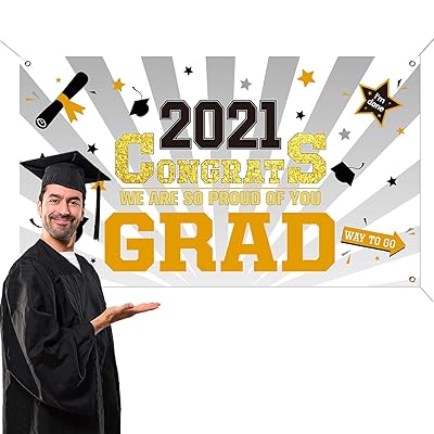 Buy 21 Graduation Banner Large Size 78 X45 Congratulation Graduation Decorations For Class Of 21 Congrats Grad Party Supplies Porch Sign Photo Prop Booth Backdrop Indoor Outdoor Online In Indonesia B08sq8r8mg