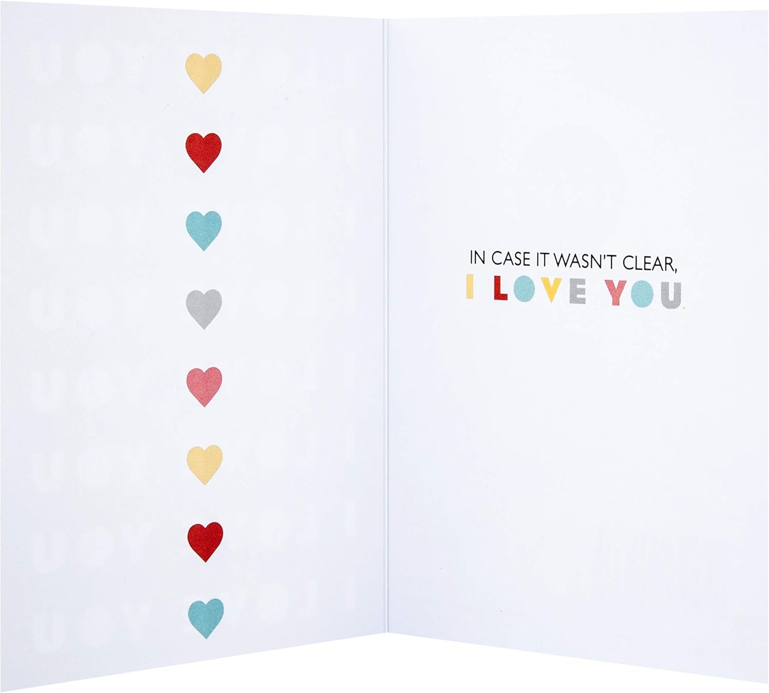 Hallmark Any Occasion I Love You Card - Text Based Design - Image 5