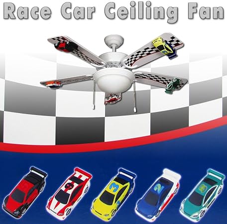 Indy Race Car Ceiling Fan With Light Fixture 42 Inch Amazon Com