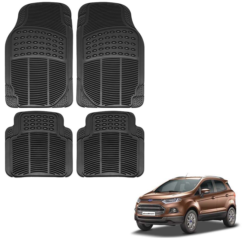 Vheelocityin Ford Ecosport Car Mat Black / Black Rubber Foot Mat For Ford Ecosport Amazon.in