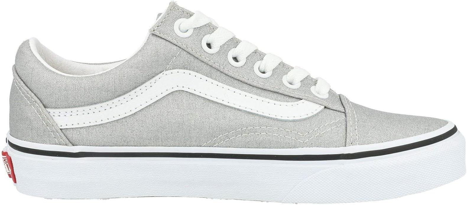 vans old skool silver true white