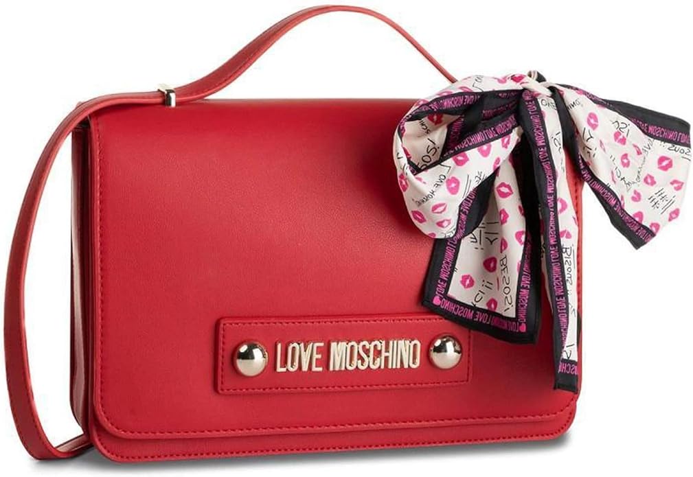 Love Moschino Women Cross Body Bag Red Genuine Designer Crossbody Bag