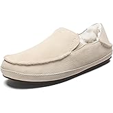 OLUKAI Nohea Slipper, Women's Slip-On Shoes, Genuine Shearling & Premium Nubuck Leather, Drop-In Heel Design, Cozy & Ultra-Soft Comfort Fit