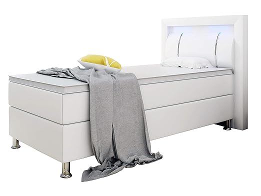 Home Collection24 GmbH Boxspringbett Inegol 90 x 200 cm mit 7 Zonen Taschenfederkernmatratze Topper in H3 Hotelbett Einzelbet