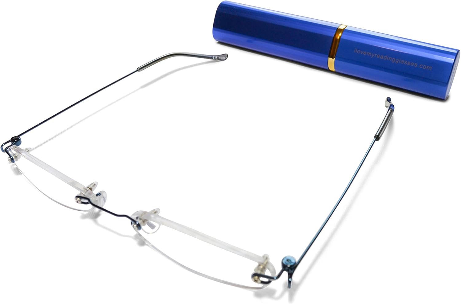 slim rimless reading glasses