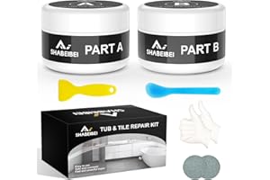 SHABEIBEI Fiberglass Tub Repair Kit,200g 7oz Porcelain Sink,Fiberglass Shower and Acrylic Bathtub Repair Kit White,Porcelain Repair Kit White,Quick to Fix Cracks,Chips,Dents,Holes on Bath Tub&Toilet