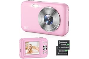 ZHEOZEIG Kids Digital Camera for Photography - 44MP 1080P Point and Shoot Digital Cameras | Anti Shake Vlogging Camera for YouTube | 16X Zoom Small Digital Camera for Kids Girls Boys Teen (SD Card Not Include)