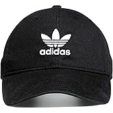 adidas Originals, Relaxed Strapback Hat (One Size, Black)