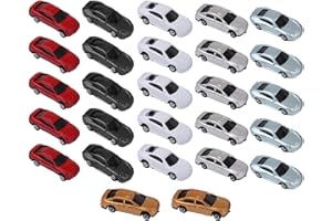 Miniature Model Cars 50 Pieces N Scale 1:150 Railway Layout Accessories Model Train Scenery Scene Street Building Layout Teac