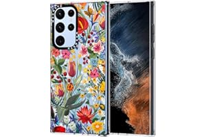 MOSNOVO Case for Samsung Galaxy S22 Ultra, [Buffertech 6.6ft Military-Grade Drop Protection] [Anti Peel Off Tech] Clear TPU Bumper Phone Case Cover Design - in The Garden