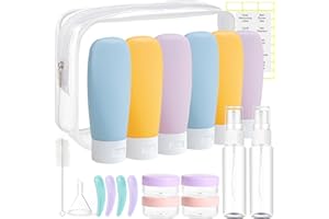 20 Pack Travel Bottles Set for Toiletries TSA Approved, Leak Proof Travel Size Containers Kit Portable Refillable Travel Acce