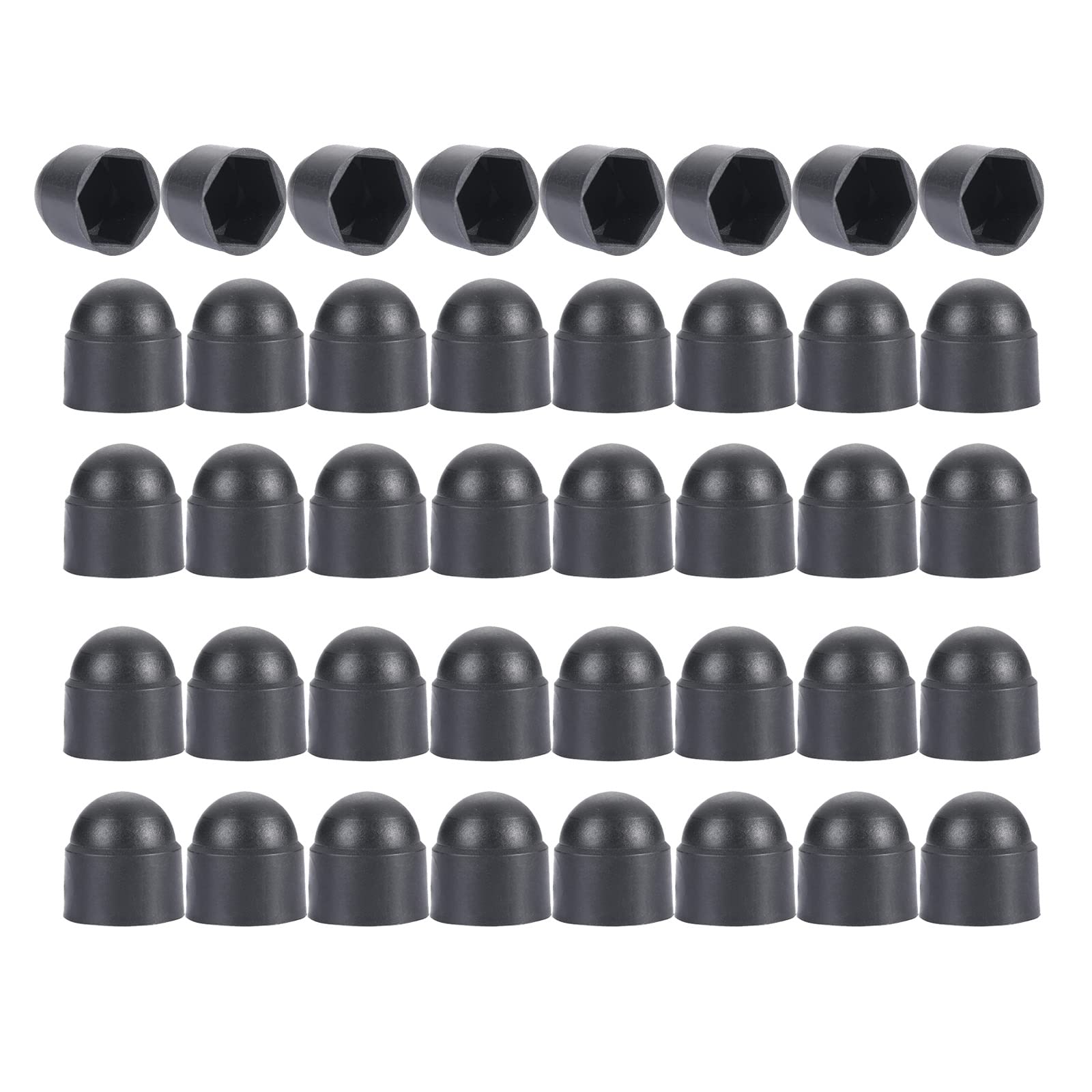 M14 (22mm Wrench) Plastic Nut and Bolt Protection Dome Cover, Hex Nut Protective Caps Cover, No Thread, 40 PCS