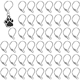 50Pcs Silver Leverback Earring Hooks for Jewelry Making, Ymapinc DIY Earring Making Kit Supplies, Copper Earrings Wires & Clasps Kit for Adults, Perfect for Dangle Earrings