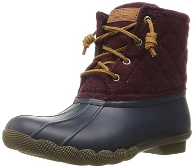 sperry duck boots burgundy