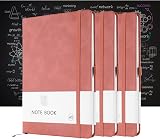 Lefute A5 PU Leather Notebook Pink 200 Pages 80gsm Elastic Closure Pen Loop view 5