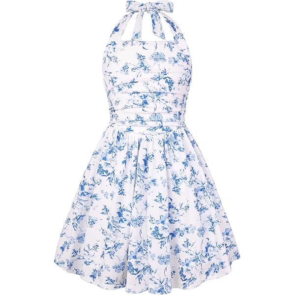 sachin and babi light blue dress Blue Knee Length Halter Dress For Spring