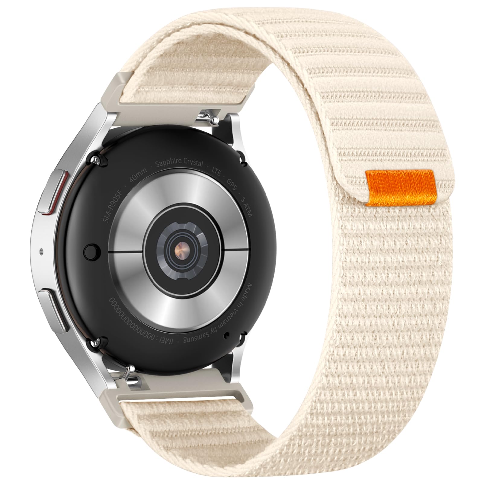 Fabric Band Compatible for Samsung Galaxy Watch 7/6/5/4 Series, Adjustable and Eco-Friendly Sport Loop Band for Galaxy Watch Active/Galaxy Active 2/Galaxy Watch 3(41mm)