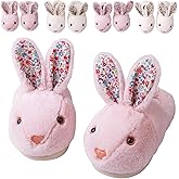 Fadezar Womens Bunny Warm Slippers Soft House Memory Foam Lightweight Slippers Fleece Lining Rabbit Shoes