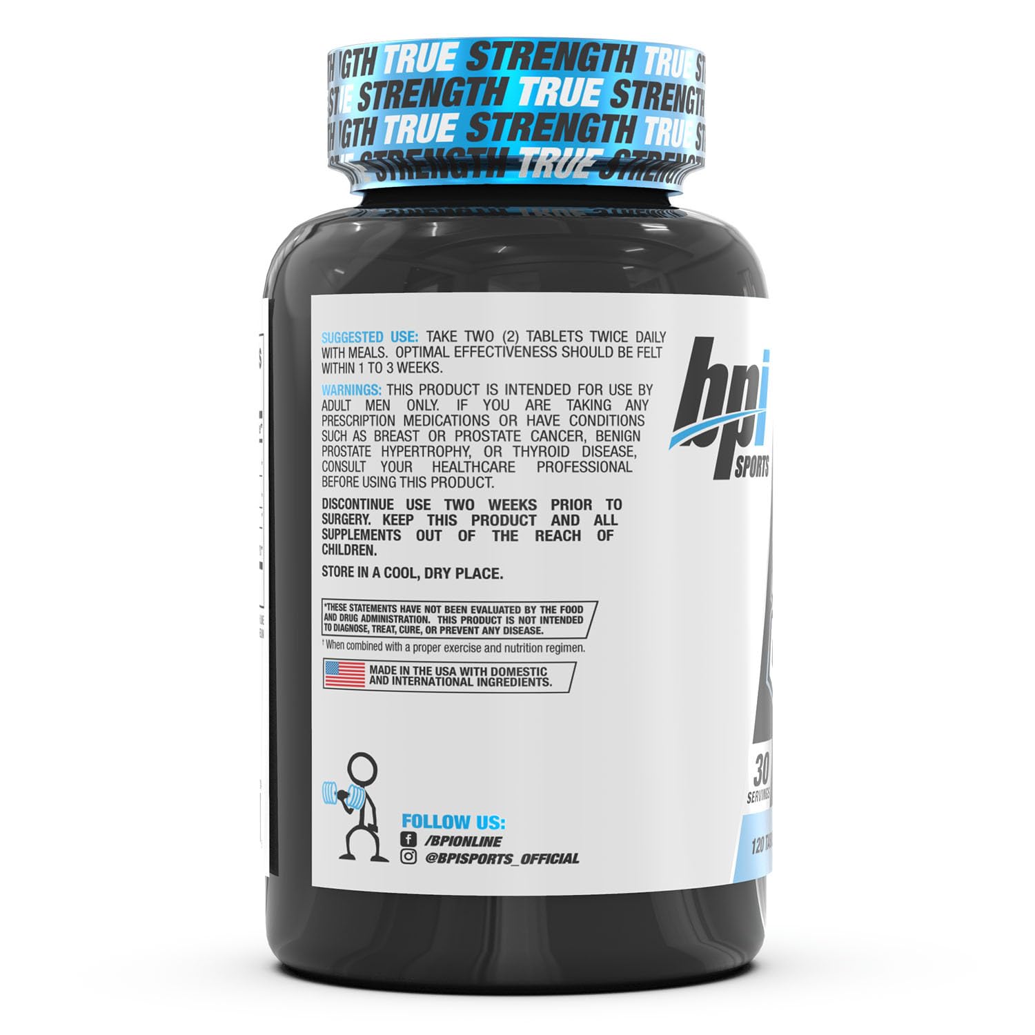 BPI Sports Best Test - Testosterone Booster for Men - Muscle Recovery & Metabolism Support, Natural Testosterone Supplement for Men, Improves Stamina, Energy & Performance - 30 Servings