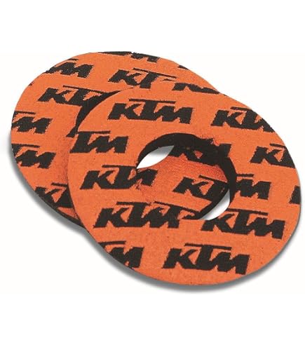 Puños Para Manillar De Moto KTM | Diseño Diamante Texturizado | Negro Y Naranja | Compatible Con Series SX, EXC, XC