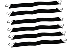 Ostlttyn Zero Gravity Chair Accessories, 6 Pcs Thicken Gravity Chair Belts, Fabric Reinforced Anti-Crack Belt for Lounge Chair Zero Gravity Chair Patio Lawn Recliner Chair, Black