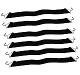Ostlttyn Zero Gravity Chair Accessories, 6 Pcs Thicken Gravity Chair Belts, Fabric Reinforced Anti-Crack Belt for Lounge Chair Zero Gravity Chair Patio Lawn Recliner Chair, Black