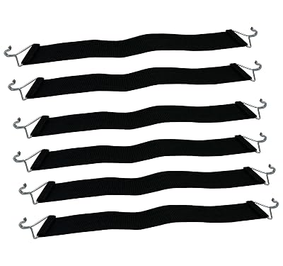 Ostlttyn Zero Gravity Chair Accessories, 6 Pcs Thicken Gravity Chair Belts, Fabric Reinforced Anti-Crack Belt for Lounge Chair Zero Gravity Chair Patio Lawn Recliner Chair, Black