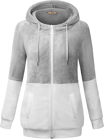 fuzzy full zip jacket