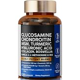 Dr. HR Joint Health Supplement for Mobility &amp; Flexibility - Glucosamine Chondroitin MSM Turmeric Complex, Joint Supplements for Women and Men 120 Capsules Dietary Supplement