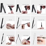 URAQT 18-Piece Manicure Pedicure Set with Leather Case Stainless Steel Tools view 5