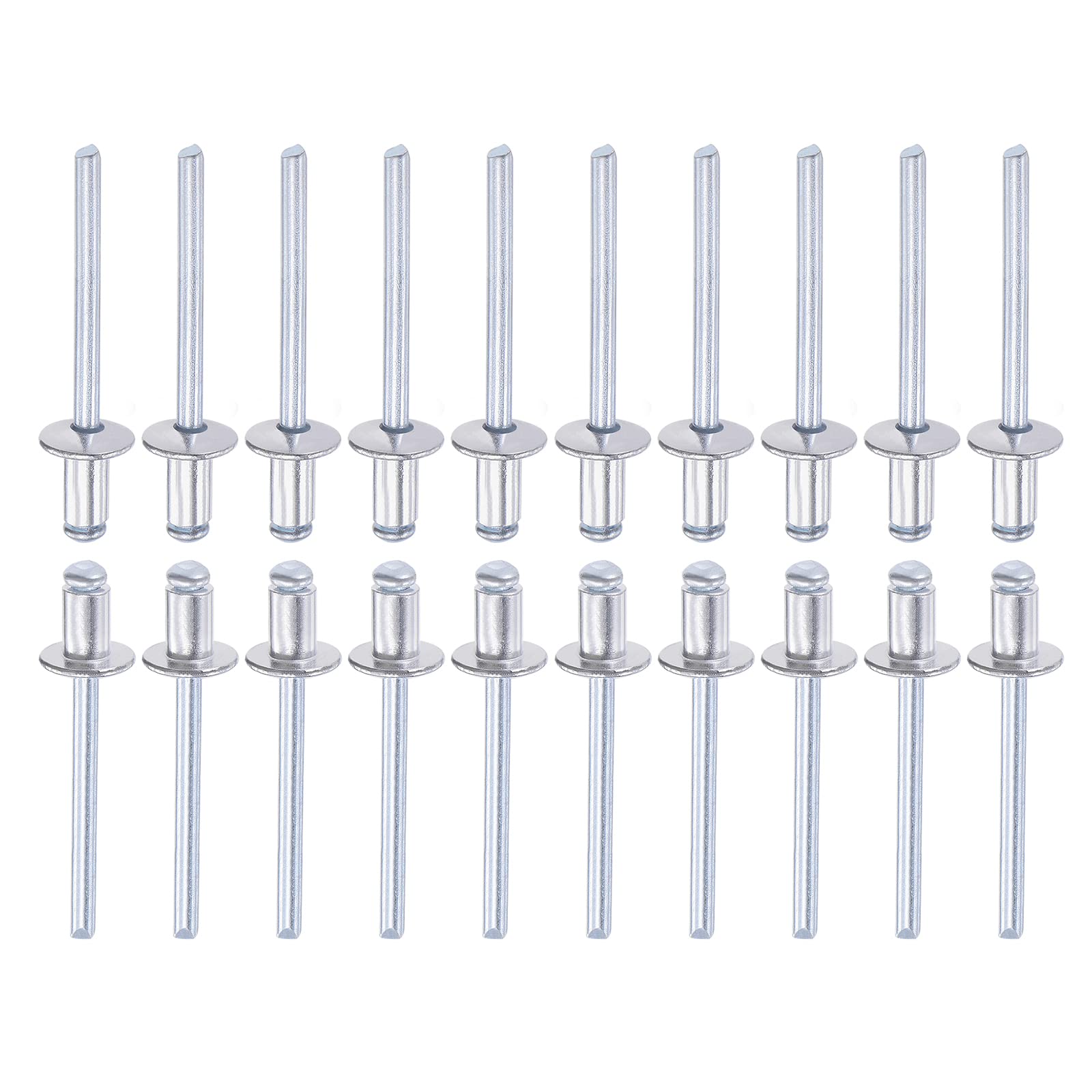 DTGN 5mm x 8mm (DXL) Blind Rivets - 60Pack - Good for Machinery Joining - Aluminum Dome Open End Rivet — image 1