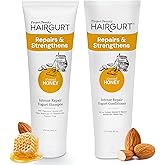 Hairgurt Almond and Honey Shampoo and Conditioner set for Dry, Damaged & Brittle Hair - Sulfate-Free - Nourishing & Moisturizing Repair with Natural Ingredients - Ideal for women - 8 Oz