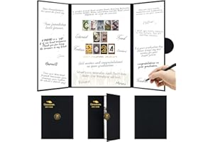 kockuu Graduation Guest Book 2024 Black Gold Signature Congrats Grad Guestbook Gift for College High School Graduates Graduation Party Decorations Supplies