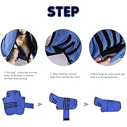 DOZCA Pet Bath Robe Dog Bathrobe Towels for Drying
