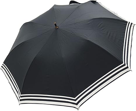 Amazon 晴雨兼用ショートワイド傘 カラーコーティング マリンボーダー ショートワイド ブラック 55cm Bk スギタ 長傘 通販