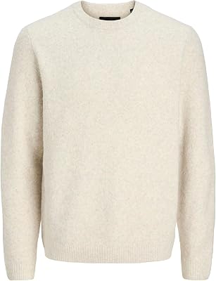 Jprblasimon Souffle Knit Crew Neck, Doublure argentée, L Homme