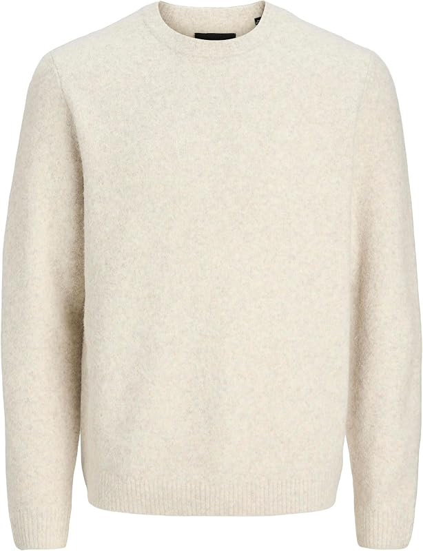 Jprblasimon Souffle Knit Crew Neck, Doublure argentée, L Homme