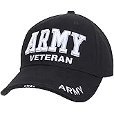 Rothco Deluxe Low Profile Army Veteran Cap, Black