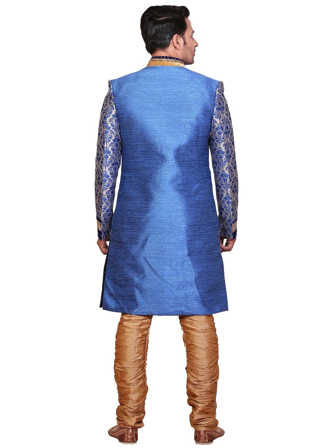 a.b.c. garmentsblue silk sherwani for mens
