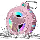 EBODA Bluetooth Shower Speaker, IP67 Waterproof Portable Wireless Small Speakers, Floating, 24H Playtime for Home, Beach, Pool, Kayak, Hiking, Boat Accessories, Gifts for Women, Girls - Pink