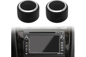 KEVWR 2 Pcs Rear Radio Audio Volume Control Knob Dial Tuner Compatible with 07-13 Chevy Tahoe Chevrolet Silverado GMC Acadia Sierra Denali Yukon GM Radio Repair Kit Replacement 22912547
